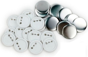 100-pack pins i metall och baksida i plast 75 mm